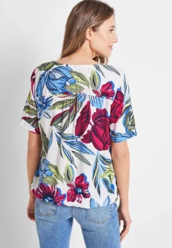 Cecil Blusen*Bluse mit Blumenprint vanilla white