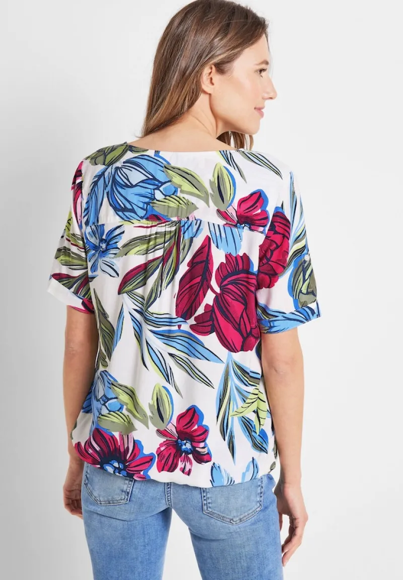 Cecil Blusen*Bluse mit Blumenprint vanilla white