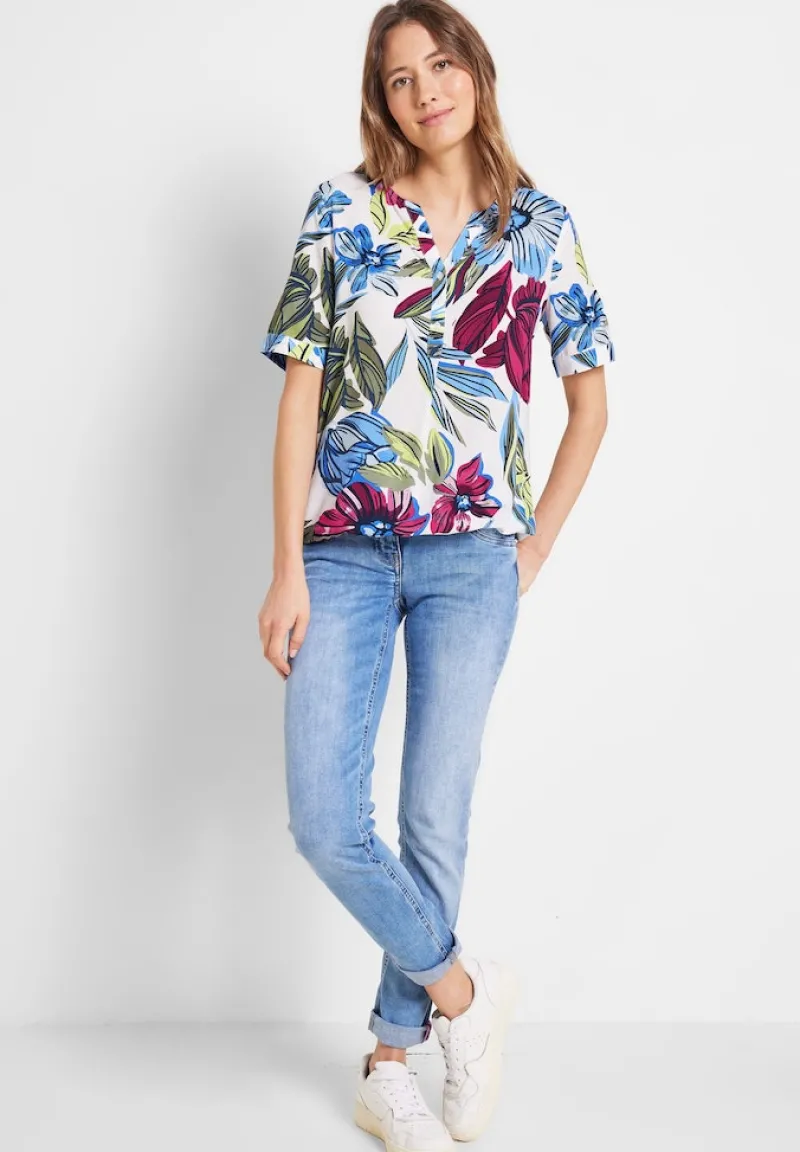 Cecil Blusen*Bluse mit Blumenprint vanilla white