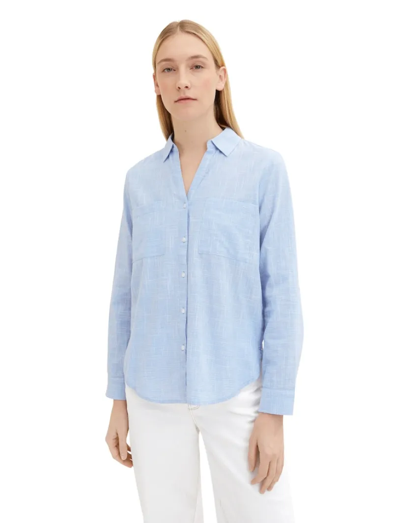 Tom Tailor Blusen*Bluse mit Brusttaschen dreamy blue