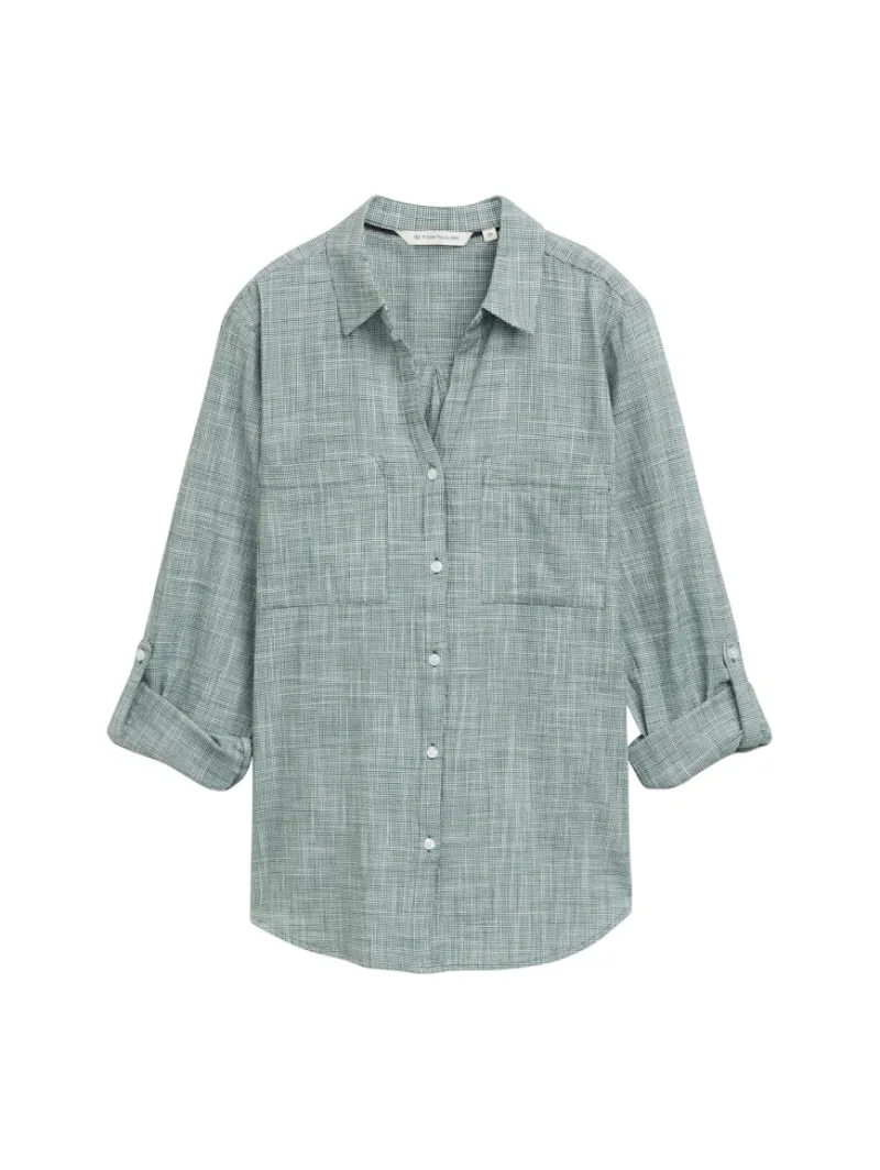 Tom Tailor Blusen*Bluse mit Brusttaschen explorer green