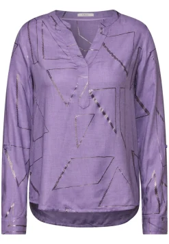 Cecil Blusen*Bluse mit Folienprint gentle lilac melange