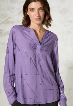 Cecil Blusen*Bluse mit Folienprint gentle lilac melange