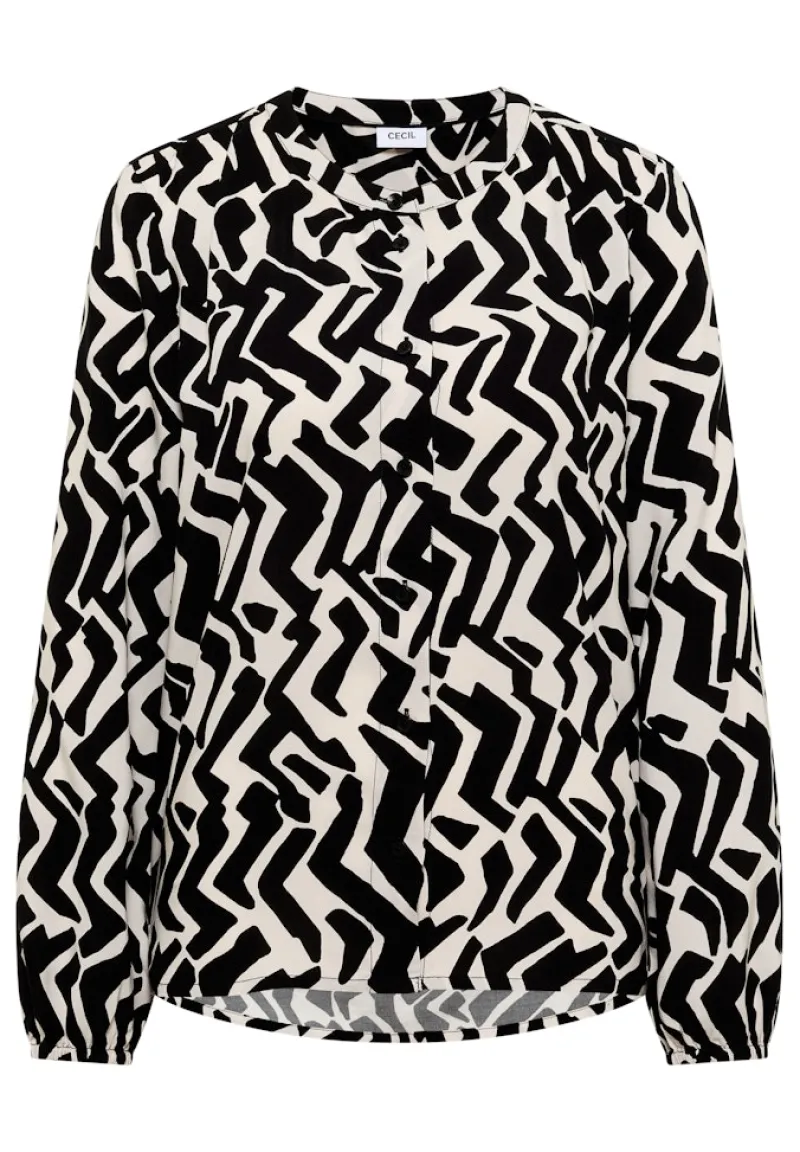 Cecil Blusen*Bluse mit Grafikmuster light greige