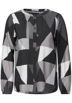 Cecil Blusen*Bluse mit grafischem Muster Black