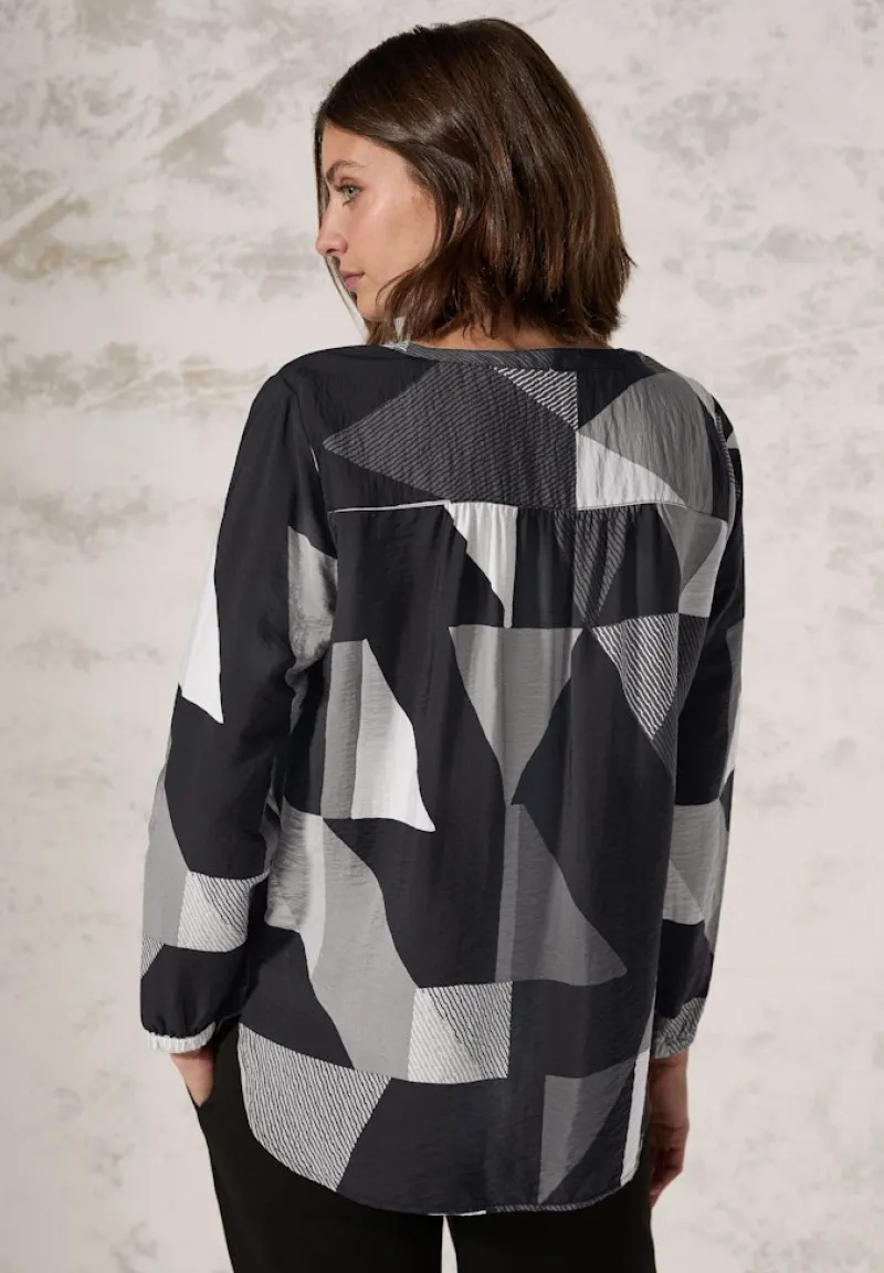 Cecil Blusen*Bluse mit grafischem Muster Black
