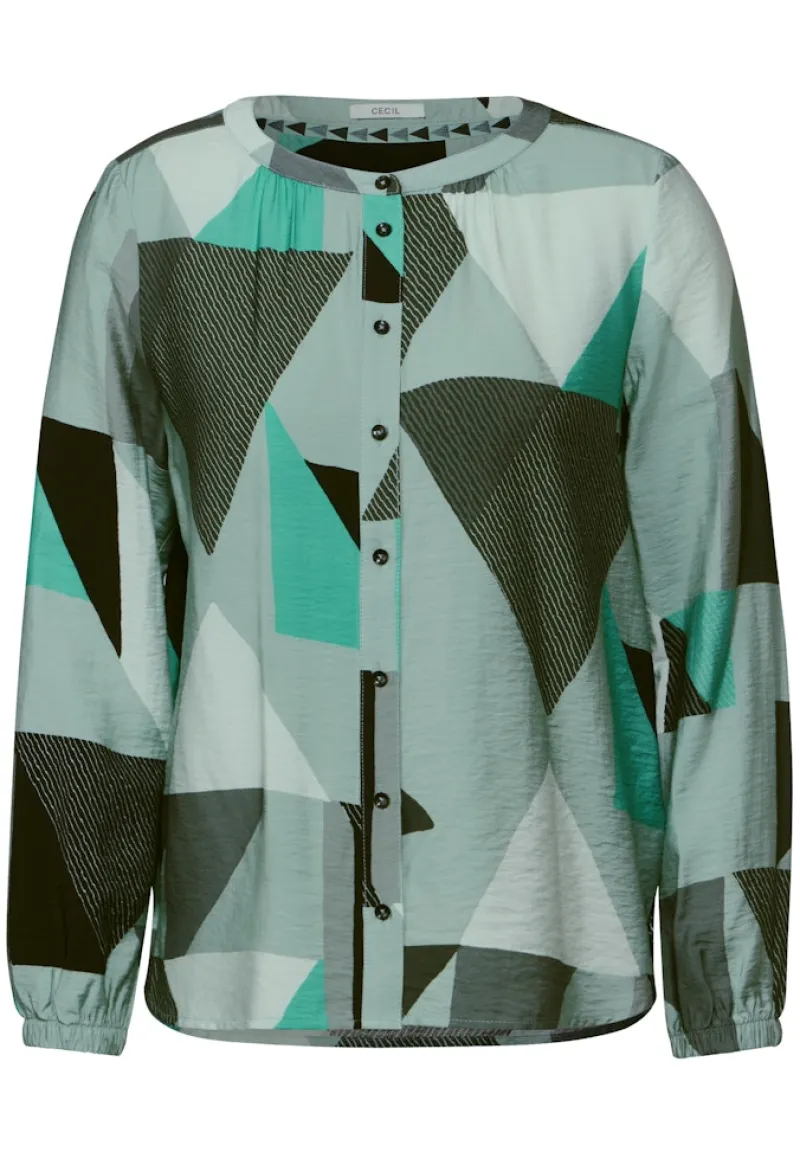Cecil Blusen*Bluse mit grafischem Muster glaced salvia green
