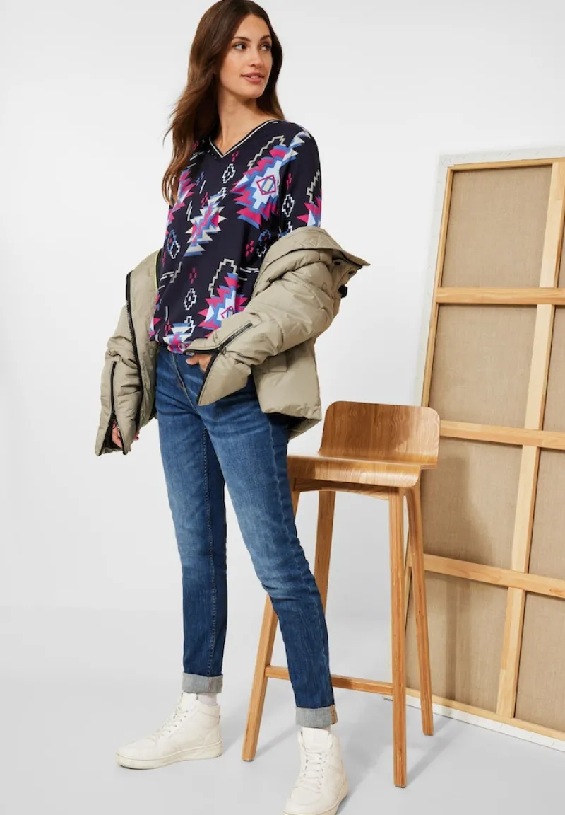 Cecil Blusen*Bluse mit grafischem Print night sky blue