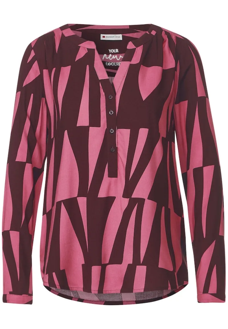 Street One Blusen*Bluse mit grafischem Print legend rose