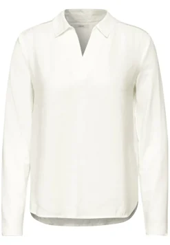 Cecil Blusen*Bluse mit Jersey-Arm vanilla white