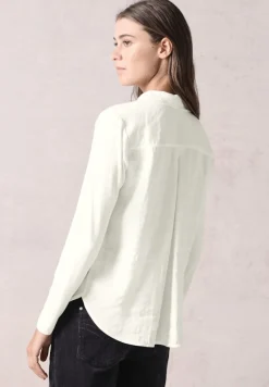 Cecil Blusen*Bluse mit Jersey-Arm vanilla white