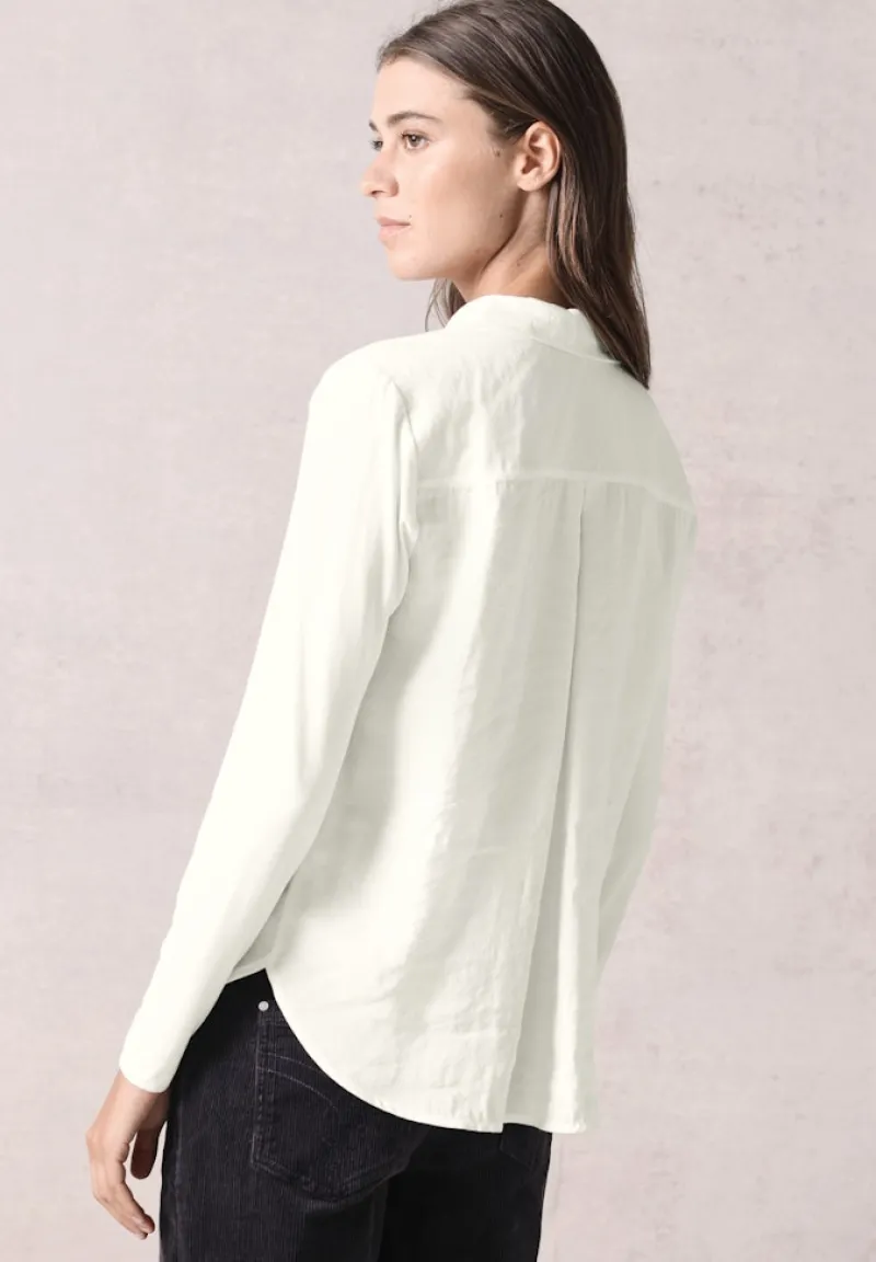 Cecil Blusen*Bluse mit Jersey-Arm vanilla white