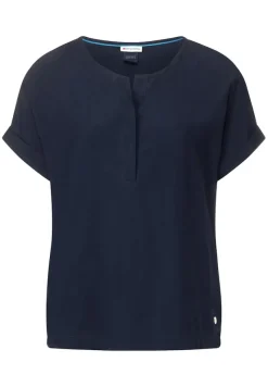 Street One Blusen*Bluse mit Klappenkragen deep blue