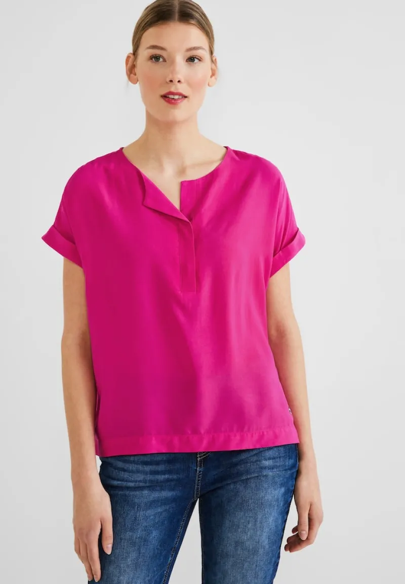 Street One Blusen*Bluse mit Klappenkragen nu pink
