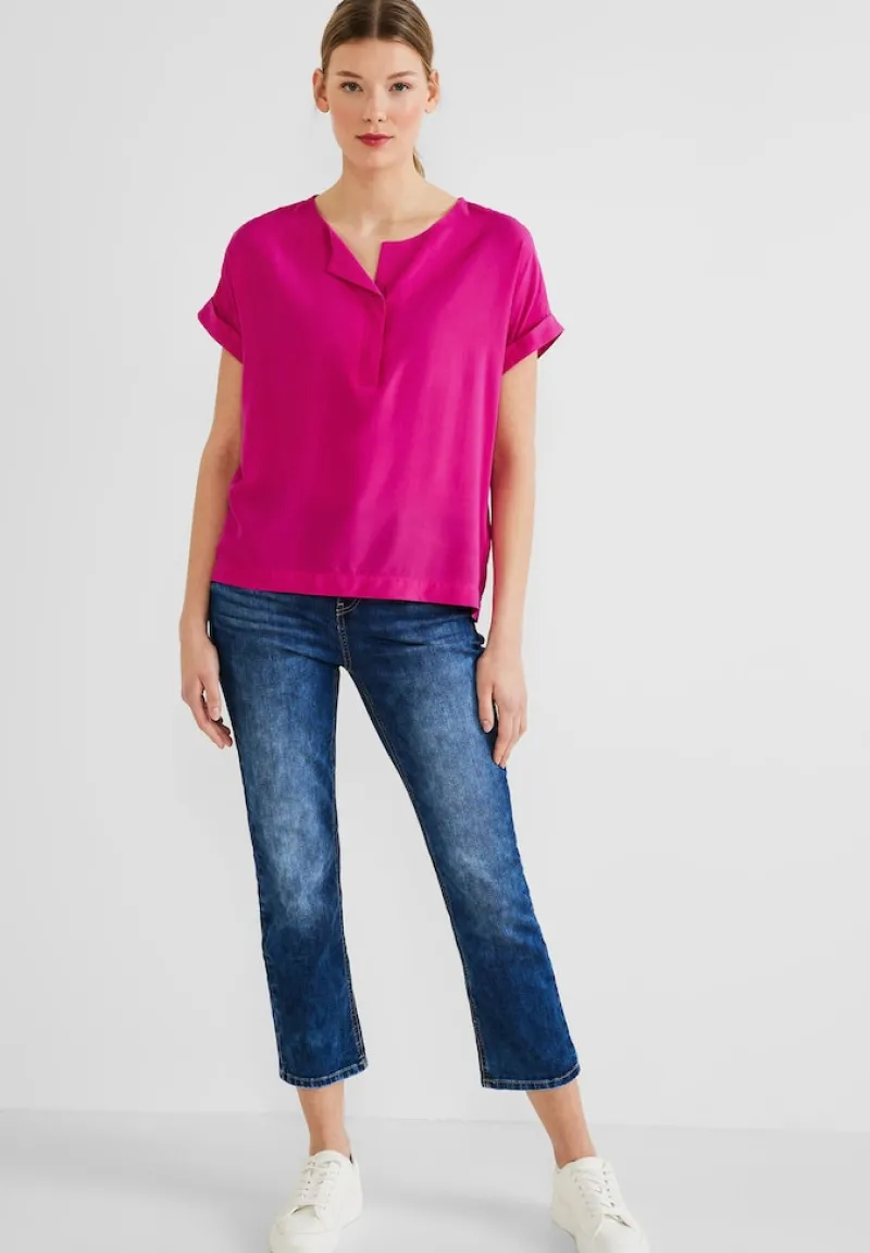 Street One Blusen*Bluse mit Klappenkragen nu pink