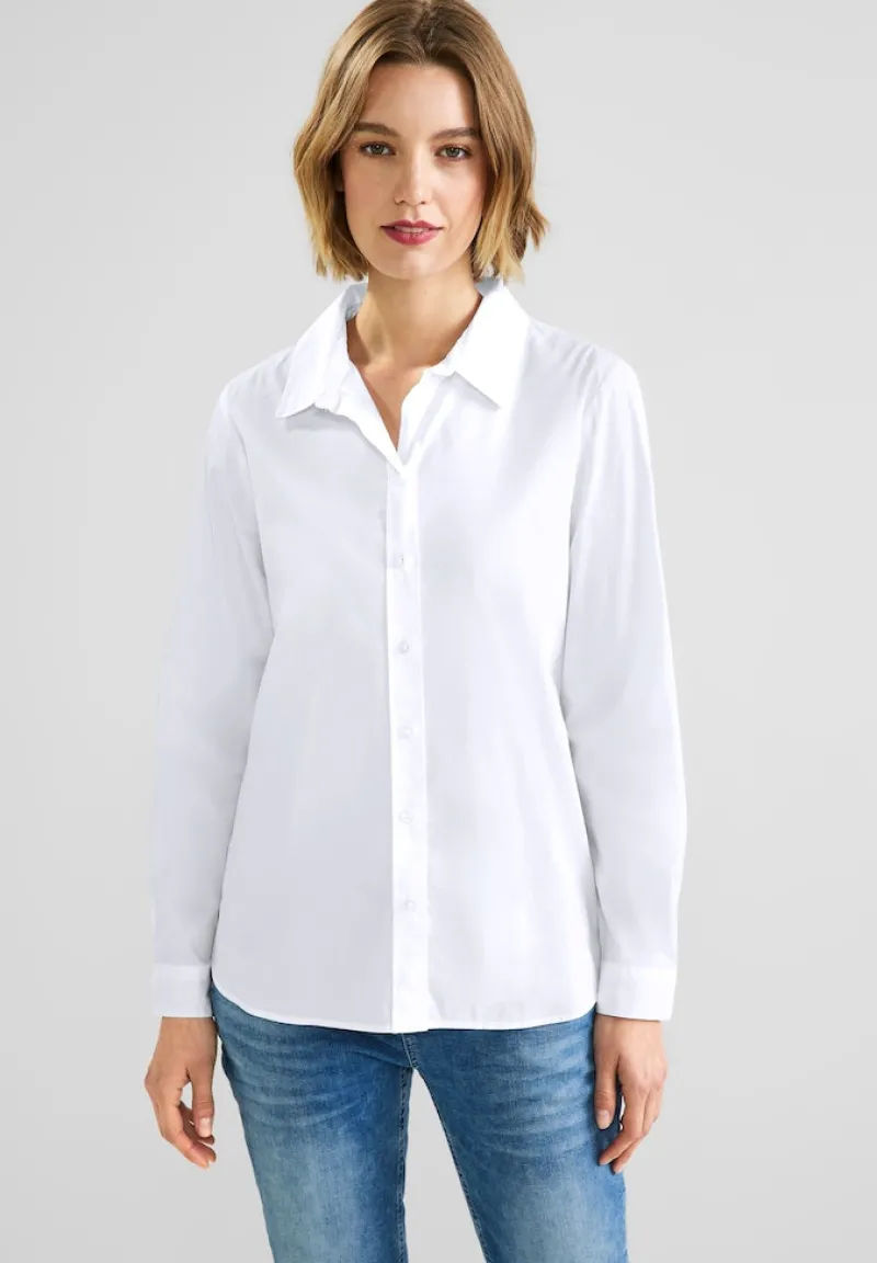 Street One Blusen*Bluse mit Knopfleiste white