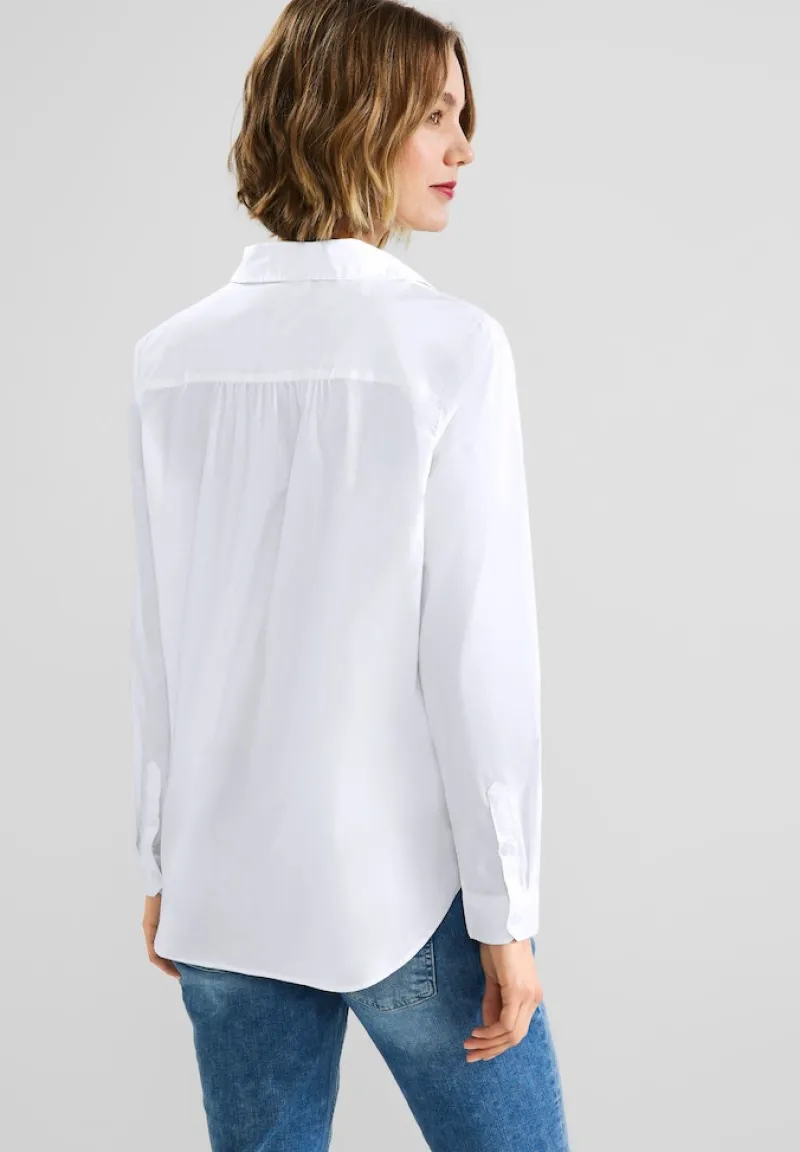 Street One Blusen*Bluse mit Knopfleiste white