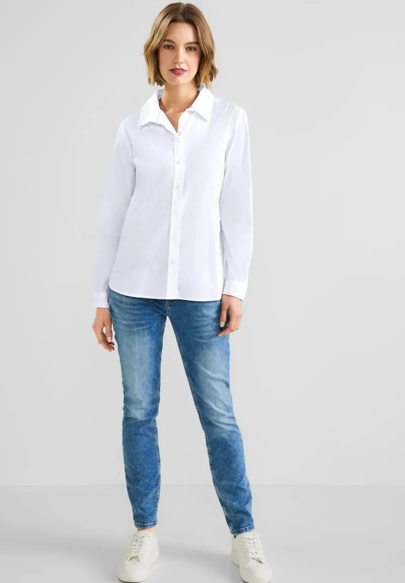 Street One Blusen*Bluse mit Knopfleiste white