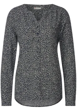 Street One Blusen*Bluse mit kurzer Knopfleiste deep blue