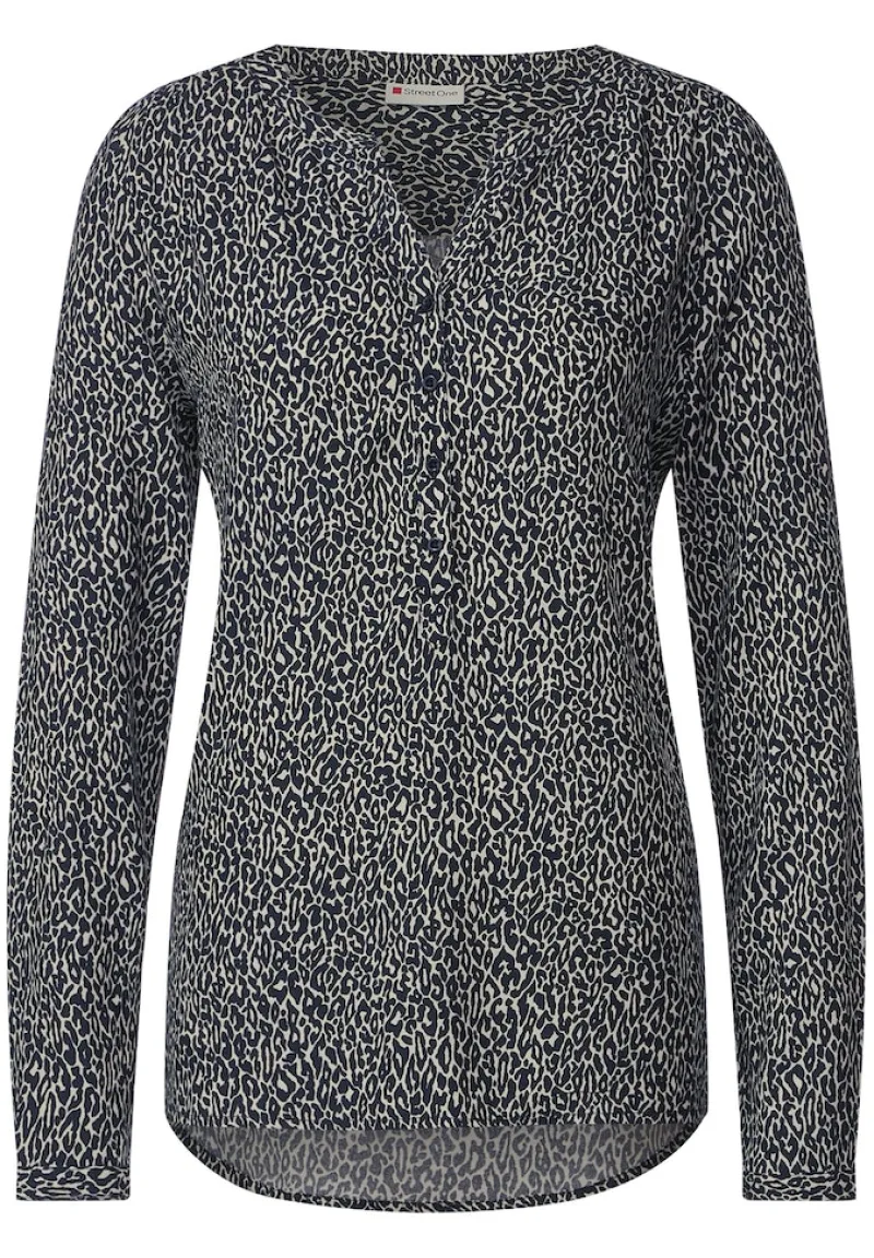 Street One Blusen*Bluse mit kurzer Knopfleiste deep blue
