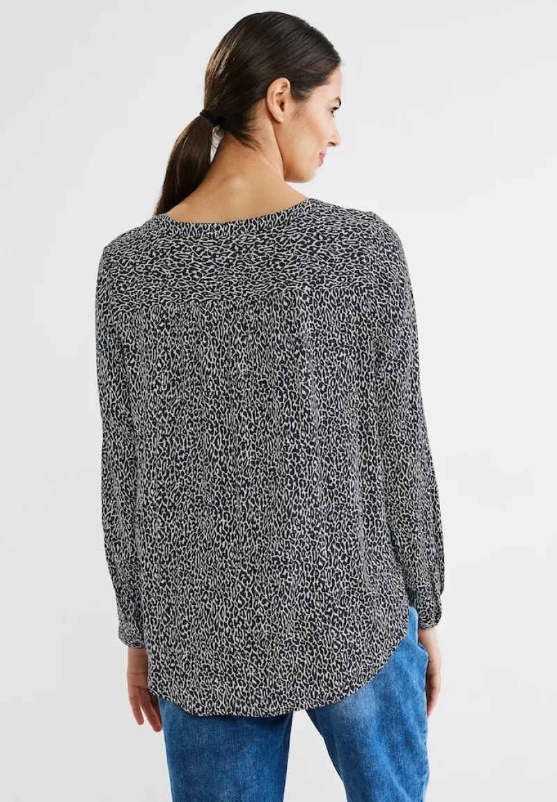 Street One Blusen*Bluse mit kurzer Knopfleiste deep blue