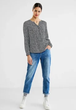 Street One Blusen*Bluse mit kurzer Knopfleiste deep blue