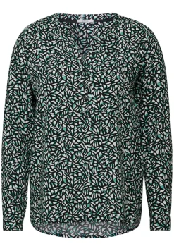 Cecil Blusen*Bluse mit Minimal Print Black