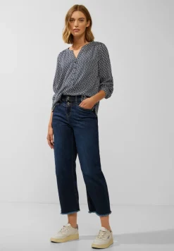 Street One Blusen*Bluse mit Minimalprint deep blue