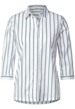 Cecil Blusen*Bluse mit Multicolorstreifen easy khaki