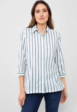 Cecil Blusen*Bluse mit Multicolorstreifen easy khaki