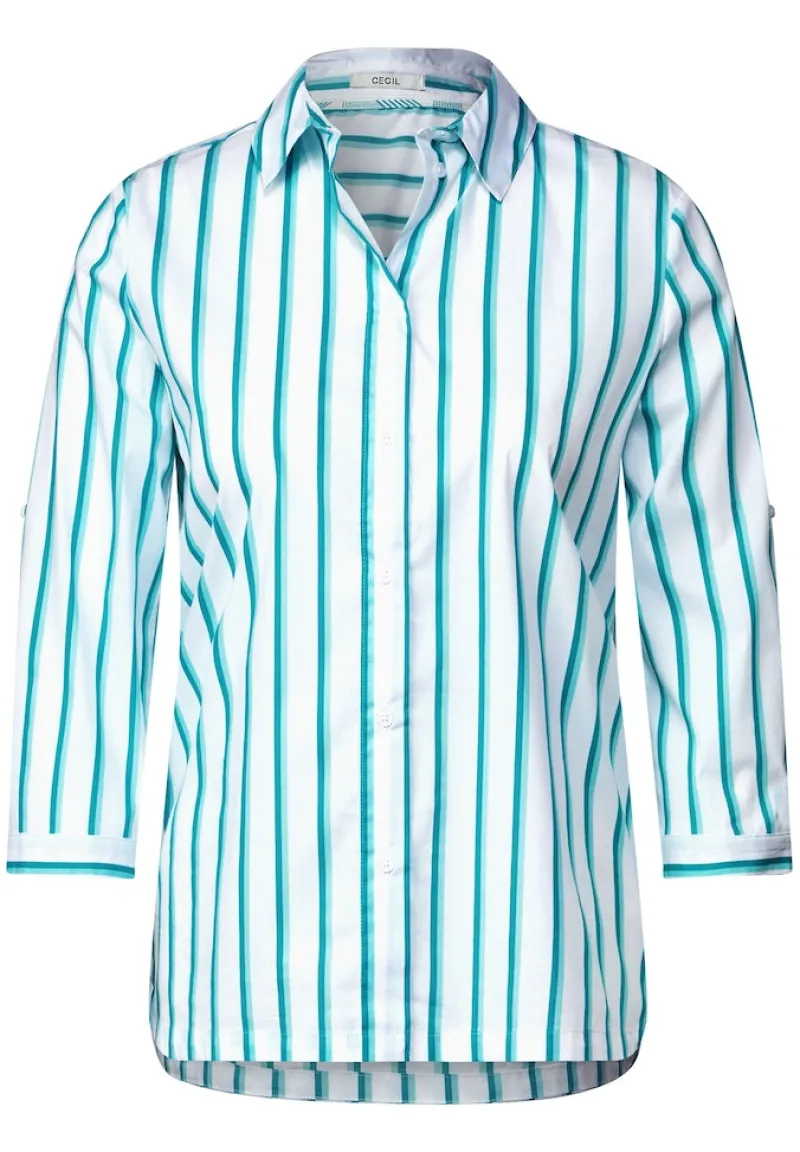 Cecil Blusen*Bluse mit Multicolorstreifen clary mint