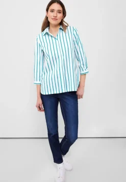 Cecil Blusen*Bluse mit Multicolorstreifen clary mint