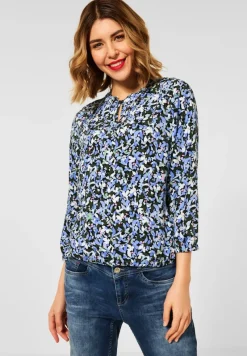 Street One Blusen*Bluse mit Multicolour Print dark vintage blue