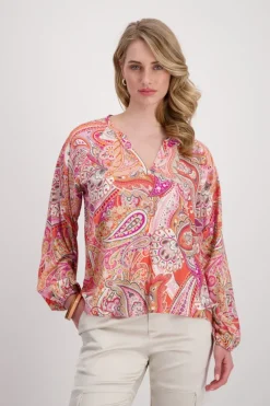 Monari Blusen*Bluse mit Paisleymuster apricot gemustert