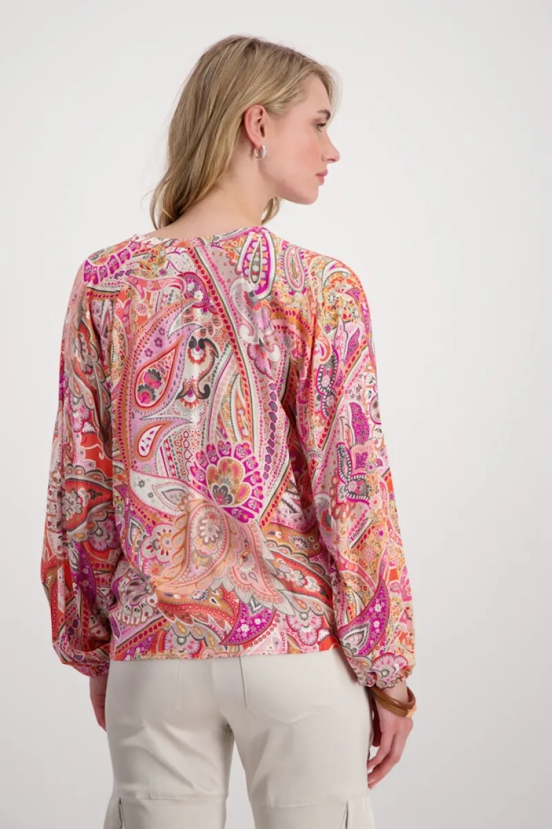 Monari Blusen*Bluse mit Paisleymuster apricot gemustert