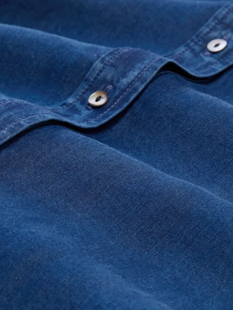 Tom Tailor Blusen*Bluse mit Schleifen-Detail blue denim dark wash