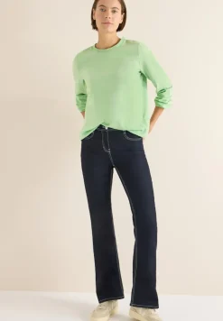 Cecil Blusen*Bluse mit Smock-Ausschnitt bamboo green