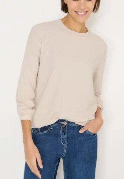 Cecil Blusen*Bluse mit Smock-Ausschnitt pearl beige