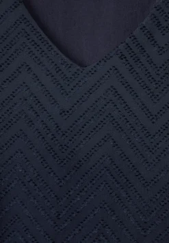 Street One Blusen*Bluse mit Smokdetails deep blue