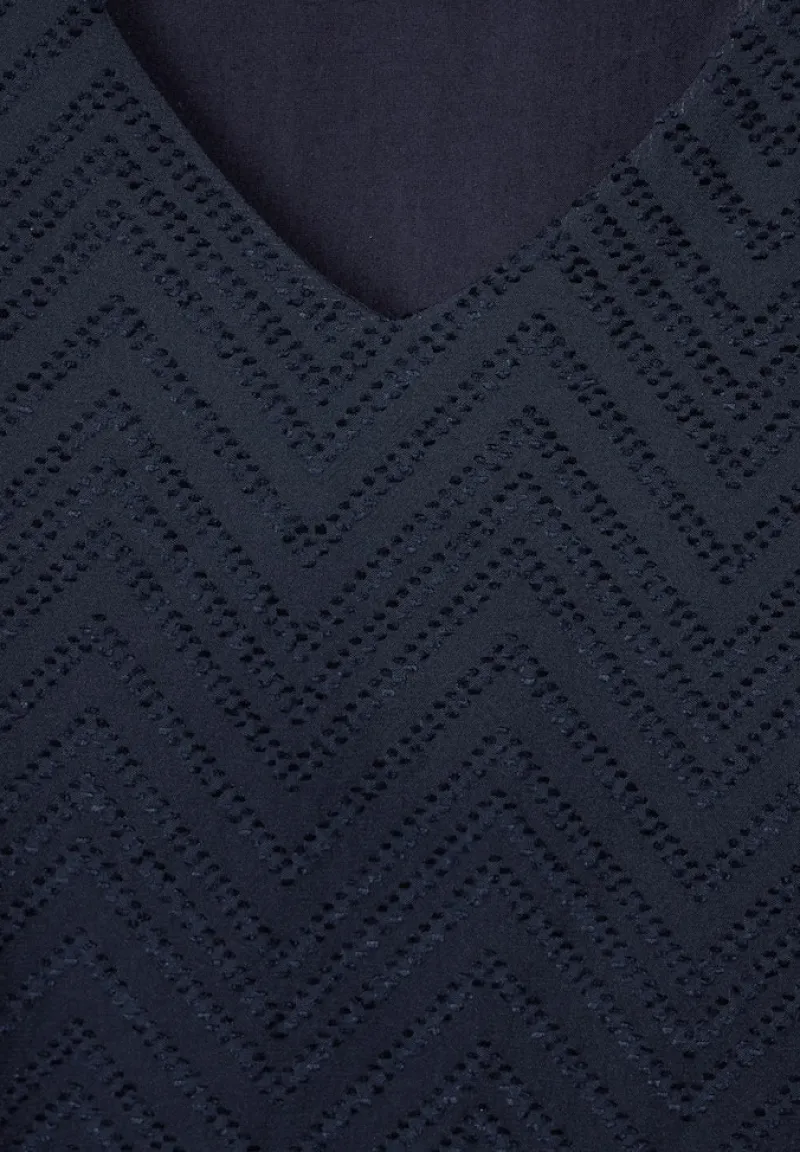 Street One Blusen*Bluse mit Smokdetails deep blue