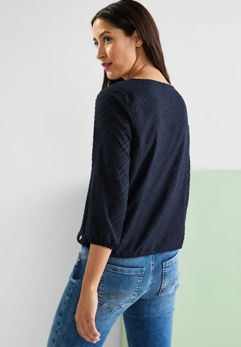 Street One Blusen*Bluse mit Smokdetails deep blue