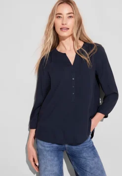 Street One Blusen*Bluse mit Spitzendetail deep blue
