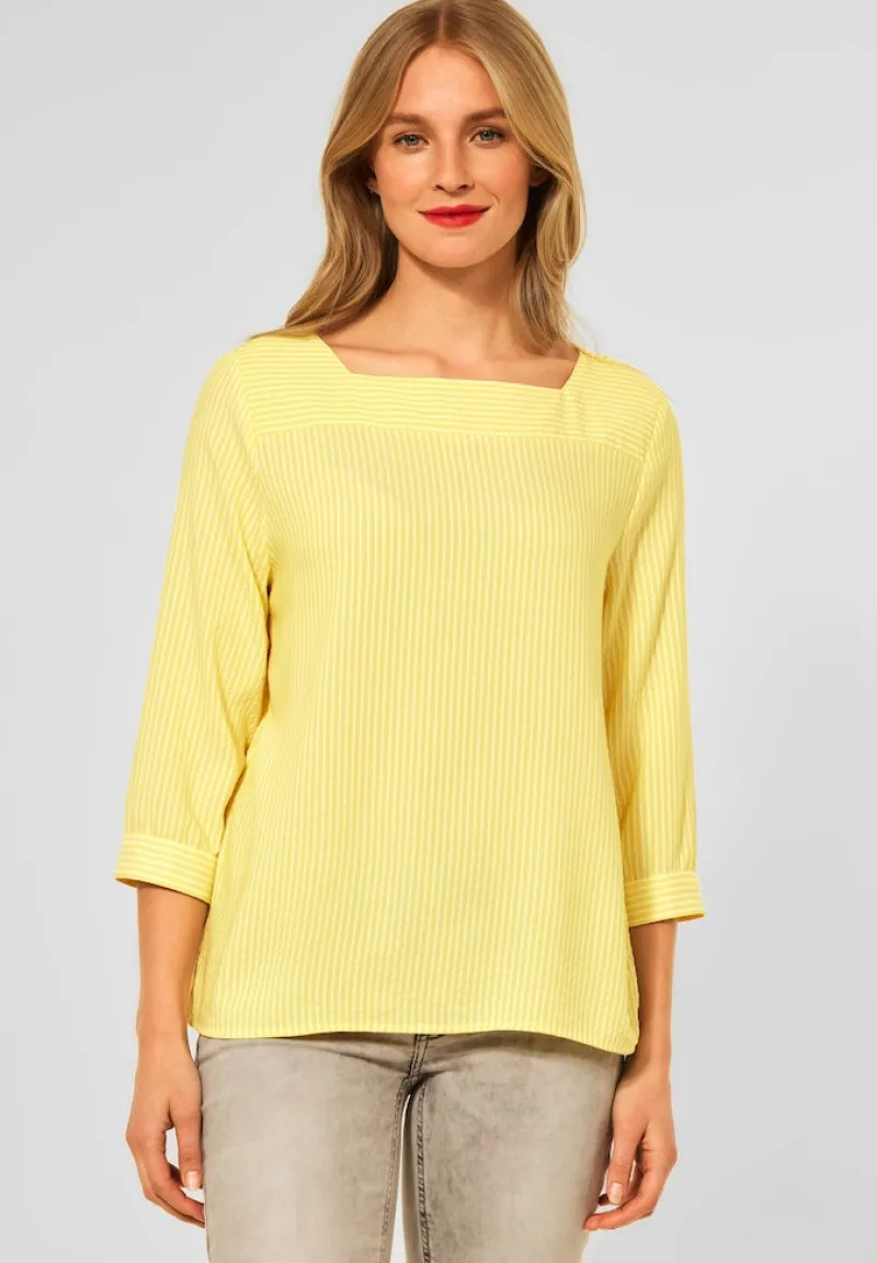 Street One Blusen*Bluse mit Streifen Print merry yellow