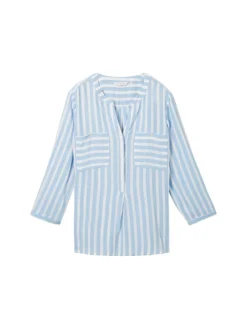 Tom Tailor Blusen*Bluse mit Streifenmuster offwhite blue vertical stripe
