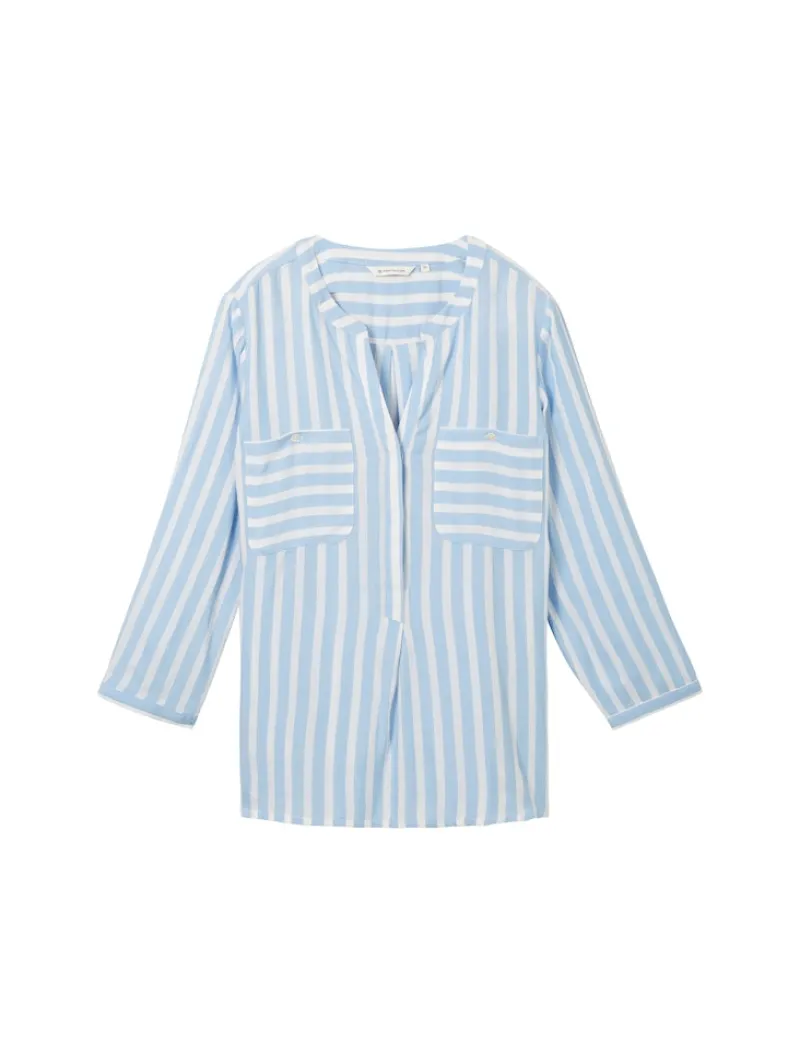Tom Tailor Blusen*Bluse mit Streifenmuster offwhite blue vertical stripe