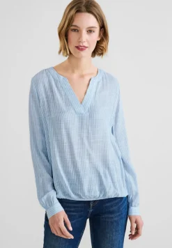 Street One Blusen*Bluse mit Streifenmuster light splash blue