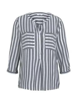Tom Tailor Blusen*Bluse mit Streifenmuster offwhite navy vertical stripe