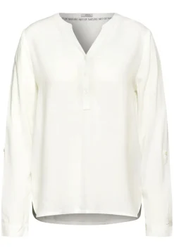 Cecil Blusen*Bluse mit Turn-Up vanilla white