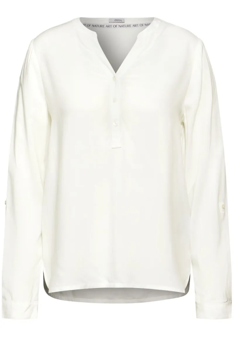 Cecil Blusen*Bluse mit Turn-Up vanilla white