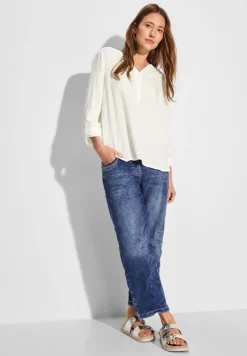 Cecil Blusen*Bluse mit Turn-Up vanilla white